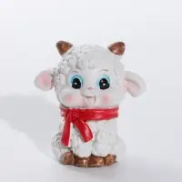 Фигурка полистоун &laquo;Бараш - кудряш в шарфике&raquo;, 4.5&times;3,,5&times;4 см, МИКС