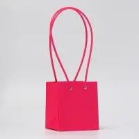 Сумка для цветов, квадратная, малиновая, влагостойкая, 13&times;12&times;12 см
