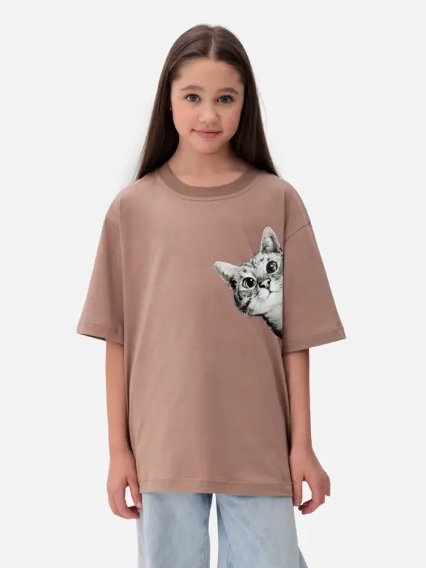 Термонаклейка &laquo;Любопытный кот&raquo;, 14&times;22.3 см