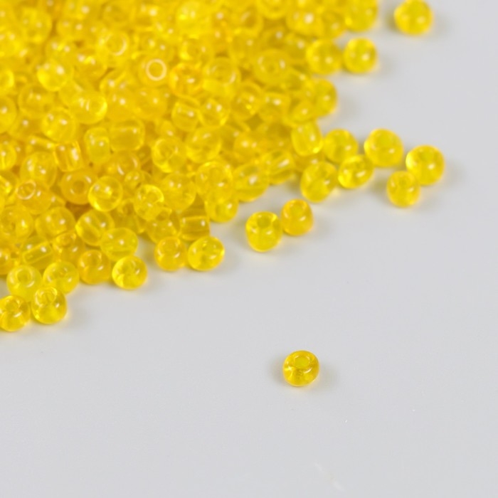 Бисер стекло 6/0  Бисер стекло 6/0 "Лимон" прозрачный 450 гр