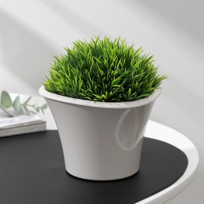 Кашпо для цветов со вставкой «Лагуна», 600 мл, d=13 см, h=9 см, цвет бежевый Кашпо для цветов со вставкой «Лагуна», 600 мл, d=13 см, h=9 см, цвет бежевый