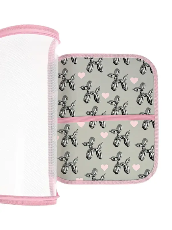 Папка для труда А4 Bubble heart, молния вокруг/откидная планка