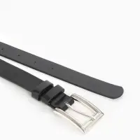 Ремень женский, 110&times;2.3 см, классическая пряжка металл, серебристая, чёрный