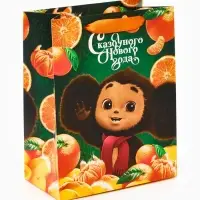 Пакет подарочный новогодний &laquo;С Новым годом!&raquo;, 18&times;23&times;11.5 см, упаковка, Чебурашка