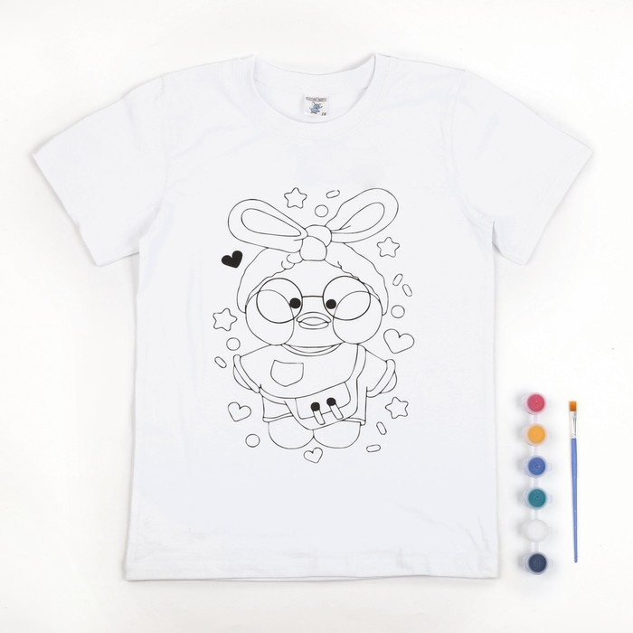 Набор для творчества Футболка-раскраска, «Уточка», размер 122 - 128 см Набор для творчества Футболка-раскраска, «Уточка», размер 122 - 128 см