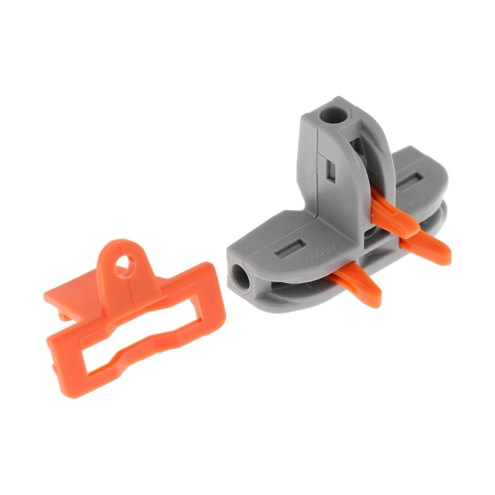 Клемма электрическая, угловая, с креплением, 32А, 0,2-4 мм2, 1 ввод 2 вывод, набор 10 шт Клемма электрическая, угловая, с креплением, 32А, 0,2-4 мм2, 1 ввод 2 вывод, набор 10 шт