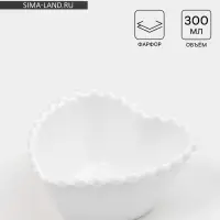 Соусник Magistro &laquo;Сердце&raquo;, 260 мл, d=11.5, фарфор, белый