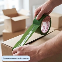 Клейкая лента одностор. упаковоч. ATTACHE 48мм х 66м 45мкм зеленый