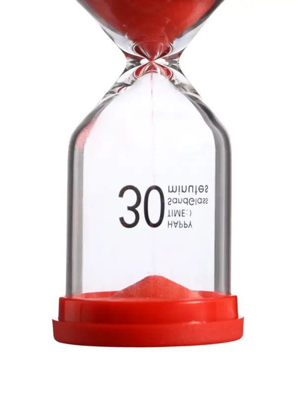Часы песочные Happy time, на 30 минут, 4.4&times;12.6 см, красные