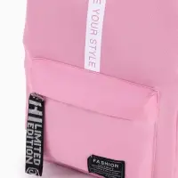 Рюкзак молодёжный на молнии, с карманами, размер 27&times;10&times;37.5 см, розовый