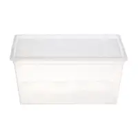 Ящик пластиковый для хранения, с крышкой, объём &mdash; 10 л, прозрачно-матовый