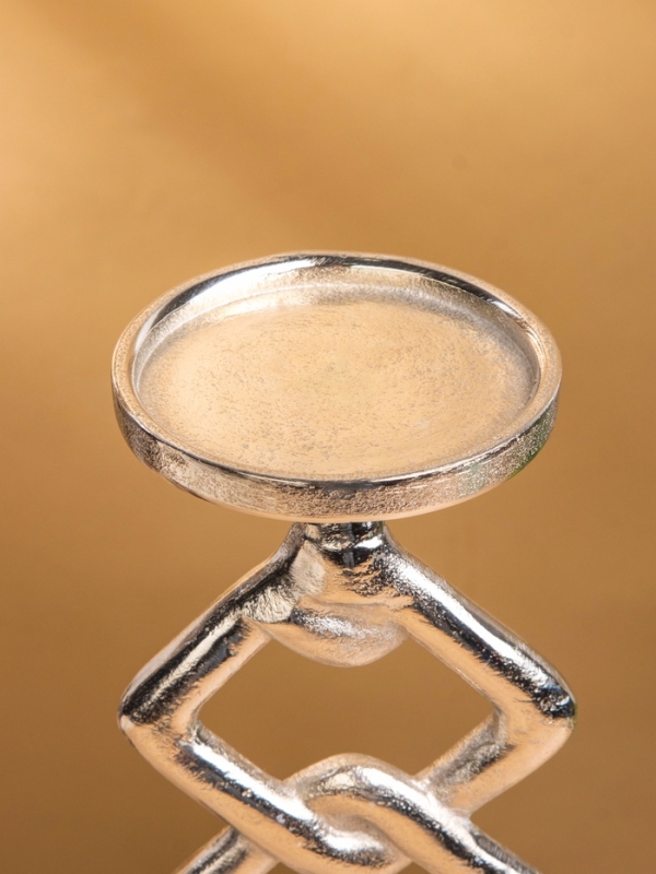 Подсвечник  Подсвечник "Чейн" 11,5х11,5х33 см, алюминий
