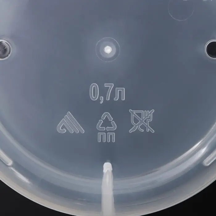 Горшок для орхидей с поддоном, 700 мл, пластиковый, прозрачный, МИКС