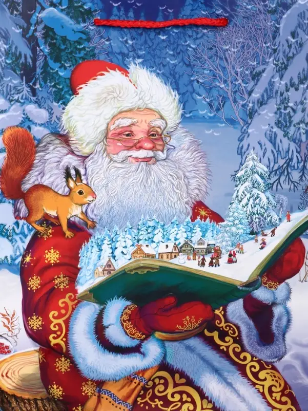 Пакет подарочный новогодний ламинированный, «Дед Мороз» , 26×12×32 см Пакет подарочный новогодний ламинированный, «Дед Мороз» , 26×12×32 см