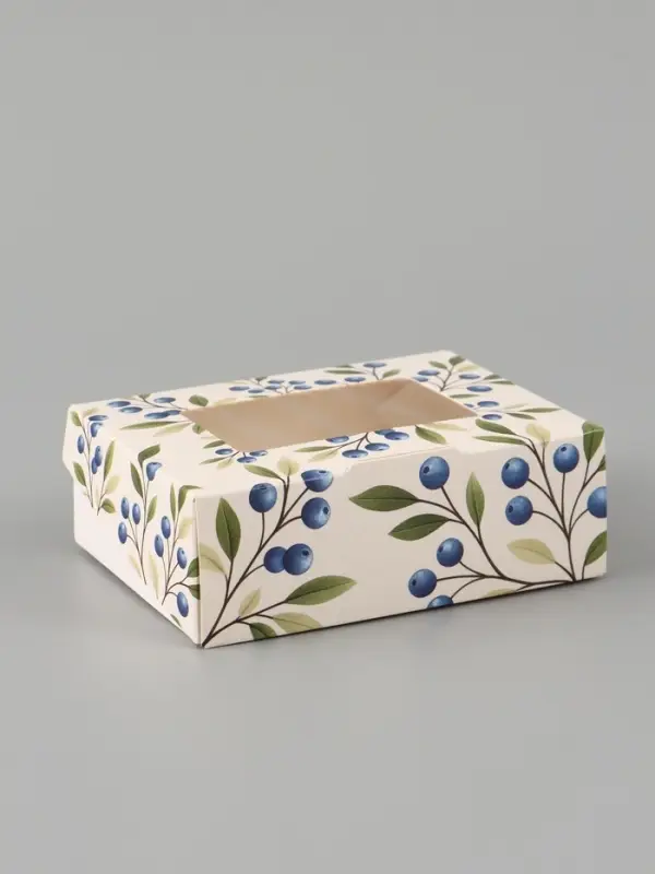 Коробка подарочная с окном &laquo;Ягоды&raquo;, 10&times;8&times;3.5 см, самосборная