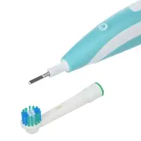 LEBEN Зубная щётка электрическая, круглая, 4 насадки в комплекте, 2xАА, 6000 об/мин