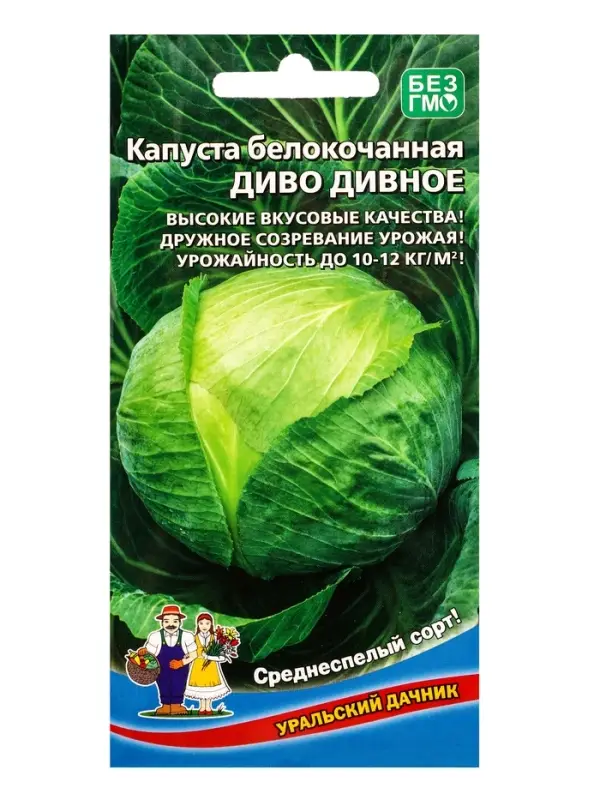 Семена Капуста белокочанная Диво дивное (УД) Е/П , Е/П,  0,3 г