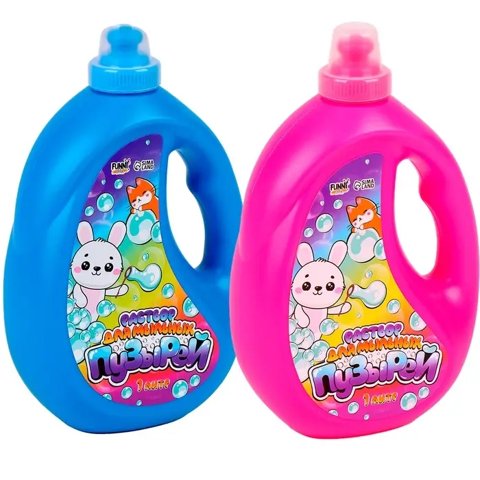 Раствор для мыльных пузырей Funny toys, 1000 мл, МИКС