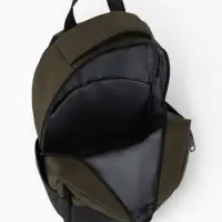 Рюкзак, 27*14*39 см, 2 отд 3н/карм, Комби, Водонепрон. дно, зеленый/черн