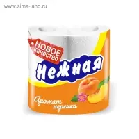 Туалетная бумага &laquo;Нежная&raquo; со втулкой, аромат персика, 2 слоя, 4 рулона