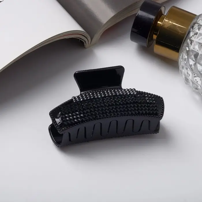 Краб для волос Краб для волос "Жоржин" классика, 6,5 см, чёрный