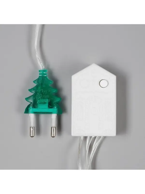 Гирлянда &laquo;Нить&raquo; 10 м, IP20, прозрачная нить, 100 LED, 8 режимов, 220 В, свечение тёплое белое