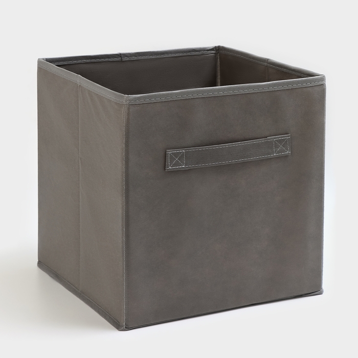 Короб для хранения, 28×28×28 см, набор 3 шт, цвет серый Короб для хранения, 28×28×28 см, набор 3 шт, цвет серый