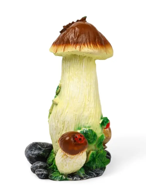 Садовая фигура из полистоуна &laquo;Гриб с ягодой и улиткой&raquo;, 32.5&times;19&times;26 см