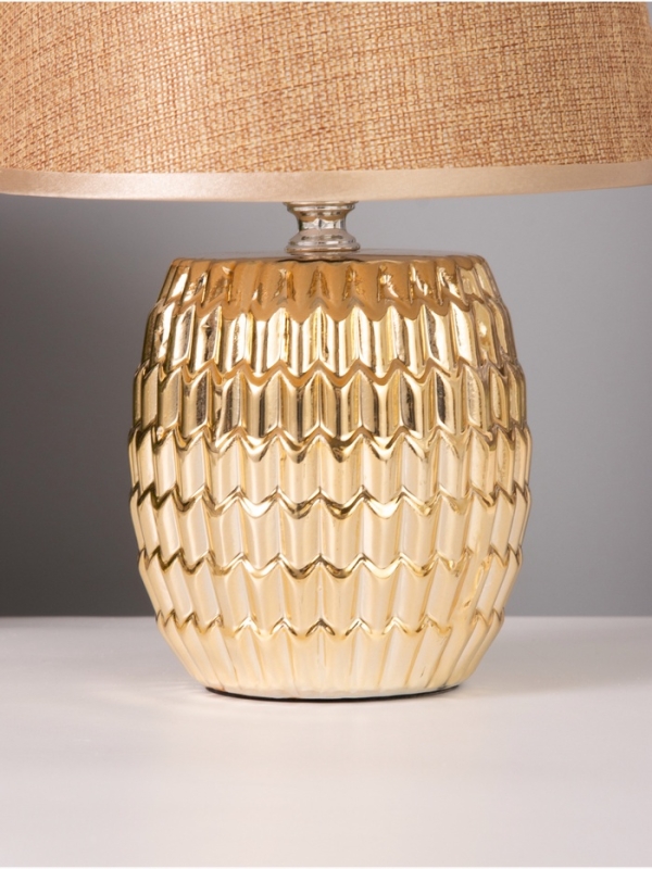Лампа настольная Лампа настольная "Рябь" 40Вт Е14 золото 19х19х27см