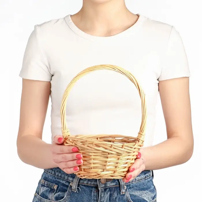 Корзина плетёная для хранения &laquo;Косичка&raquo;, 17&times;17&times;9 см, ручка h=16 см