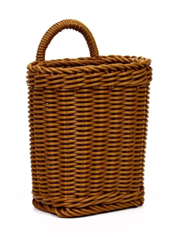 Корзина пластик 15 х 18 х 12 см, ручка 10 см коричневый