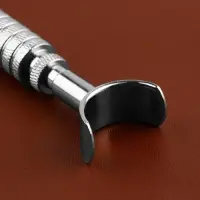Нож поворотный для тиснения на коже, 9&times;2.7 см, цвет серебряный