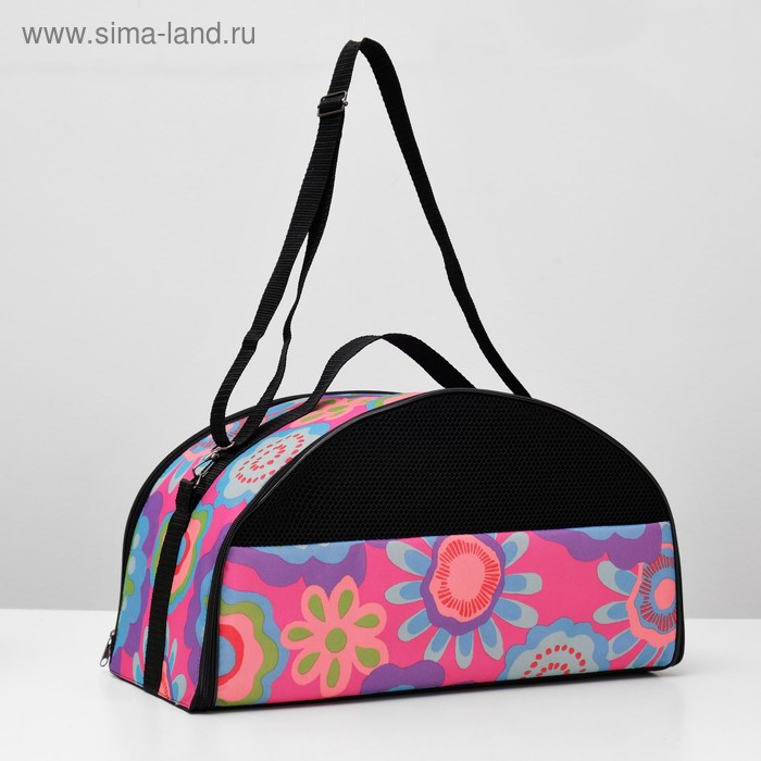 Сумка - переноска для животных, раскладная полукруглая, нейлон, 44 х 22 х 25 см, микс расцветок 4940 Сумка - переноска для животных, раскладная полукруглая, нейлон, 44 х 22 х 25 см, микс расцветок 4940