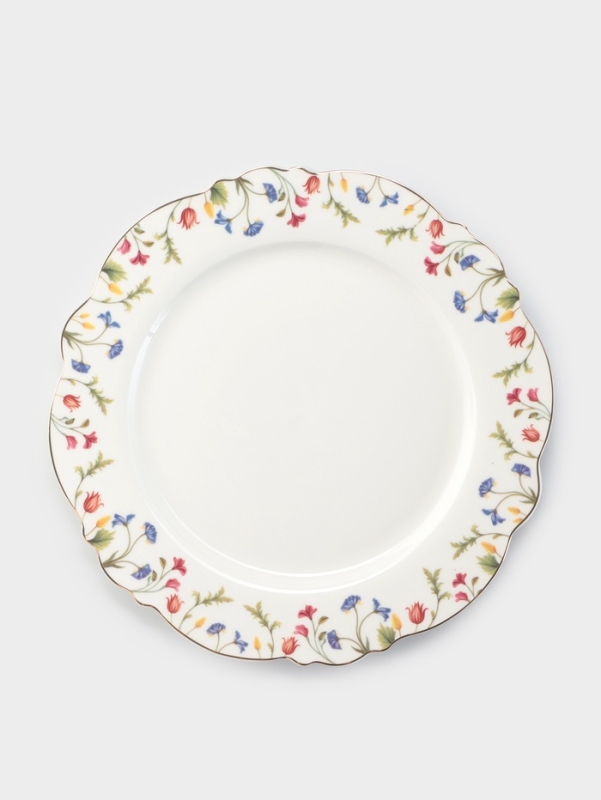 Тарелка WY Flowers song, d=26.5 см, фарфор, белая Тарелка WY Flowers song, d=26.5 см, фарфор, белая