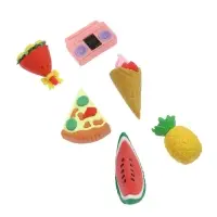 Ластики фигурные 6 штук, МИКС