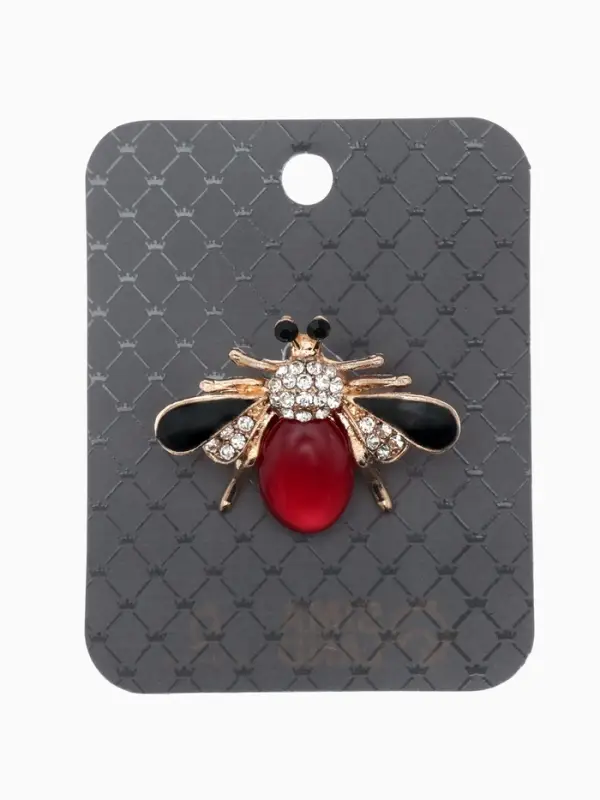 Брошь &laquo;Муха&raquo;, в полете, цветная в золоте