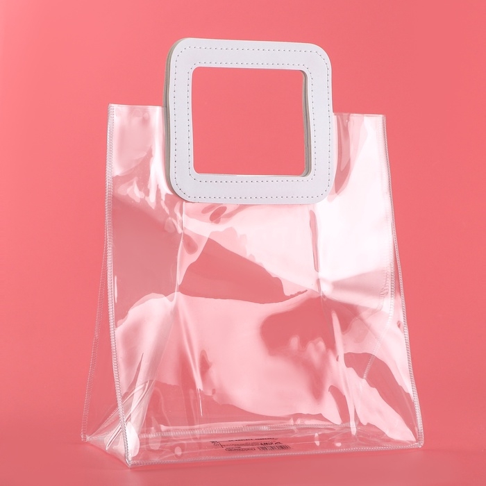 Пакет подарочный из ПВХ, белый, 26.5 x 23 x 12 см Пакет подарочный из ПВХ, белый, 26.5 x 23 x 12 см