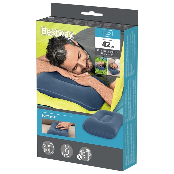 Подушка надувная, 42 х 26 х 10 см, цвет МИКС, 67121 Bestway Подушка надувная, 42 х 26 х 10 см, цвет МИКС, 67121 Bestway
