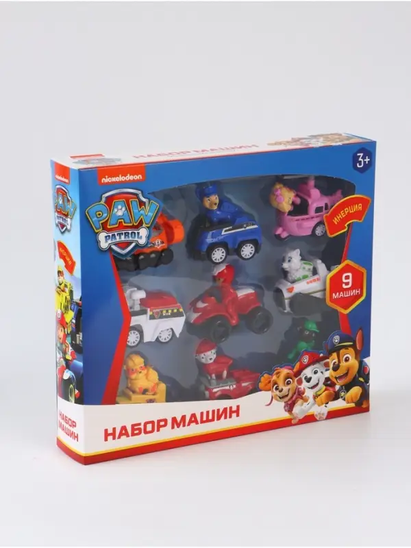 ЩЕНЯЧИЙ ПАТРУЛЬ Игровой набор машинок, 9 машинок