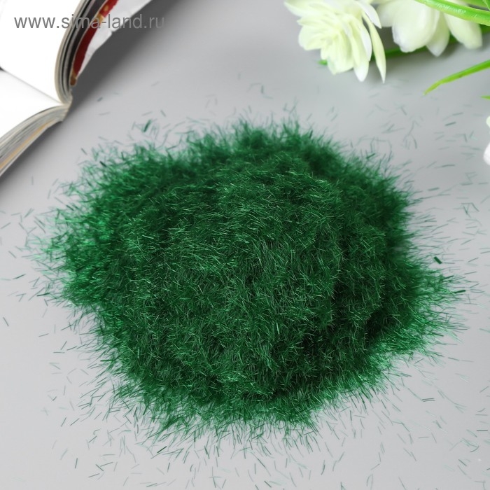 Декор для создания миниатюр (деревья, газон) порошок флок  Декор для создания миниатюр (деревья, газон) порошок флок "Тёмно-зелёный" набор 30 гр