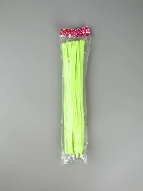 Синельная проволока набор 50 шт., зелёный неон, 30 см