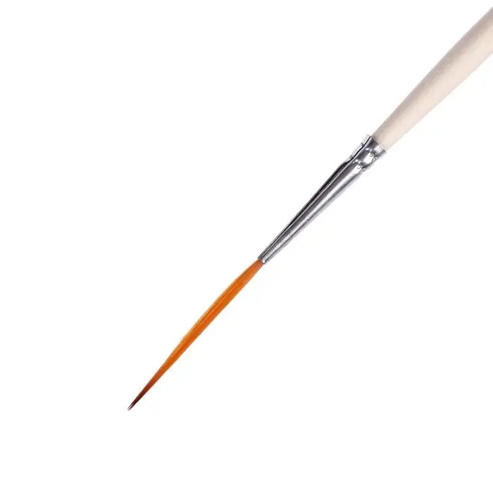 Кисть лайнер синтетика круглая № 1 Calligrata, (d-1,2 мм ; L-30 мм), ручка-дерево Кисть лайнер синтетика круглая № 1 Calligrata, (d-1,2 мм ; L-30 мм), ручка-дерево