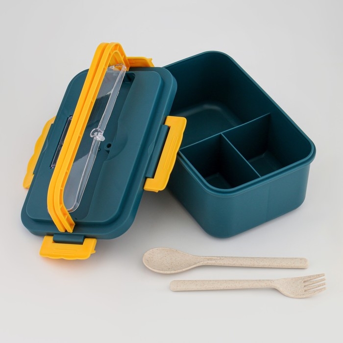 Ланч бокс с отделениями для еды, контейнер для еды, 1.3 л, 12 х 8.6 х 20 см