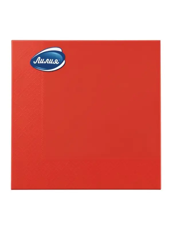 Салфетки бумажные, Лилия 33х33 "Красный" 2сл 20л