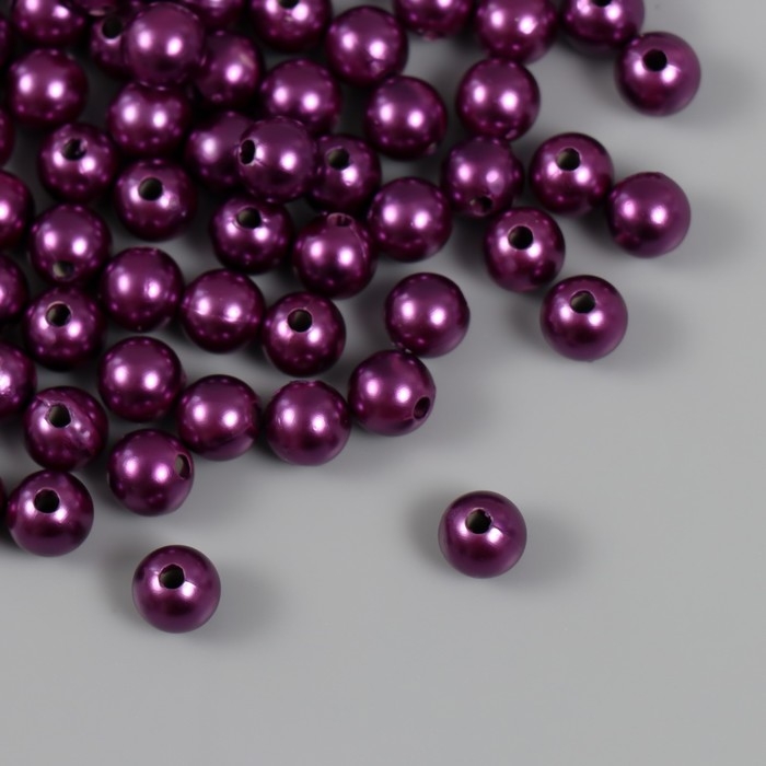 Набор бусин Набор бусин "Жемчуг" d 8 мм, 250 гр, фиолетовый