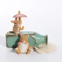 Фигурка полистоун &laquo;Мышки пролили молоко&raquo; 11.8&times;7.5&times;8 см