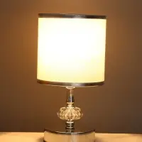 Лампа настольная RISALUX &laquo;Фиорди&raquo;, E14, 40 Вт, серебристо-белая, 13&times;13&times;24.5 см