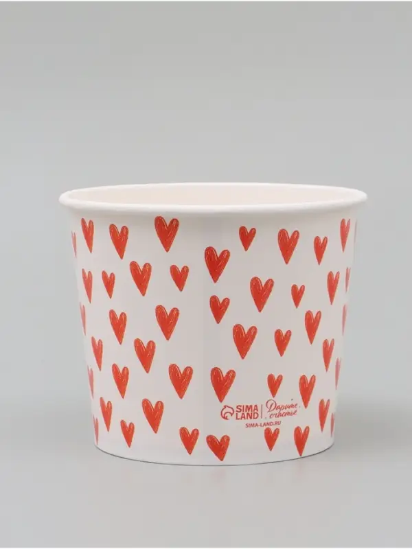 Стакан для цветов 1.5 л, &laquo;Сердца&raquo;