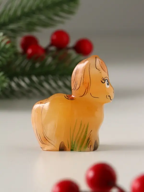 Сувенир Лошадка малая, 6х5,5 см, селенит Сувенир Лошадка малая, 6х5,5 см, селенит