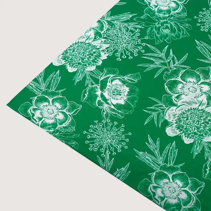 Плёнка упаковочная с голографией «Серебряные цветы» , 100 х 70 см